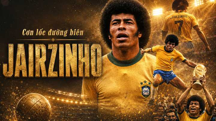Mỗi ngày một ngôi sao World Cup: "Cơn lốc đường biên" Jairzinho