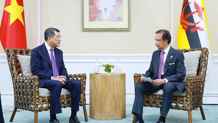 Thủ tướng Lê Minh Hưng gặp Quốc vương Brunei
