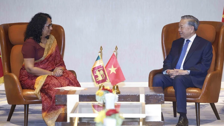 Tổng Bí thư, Chủ tịch nước Tô Lâm hội kiến Thủ tướng Sri Lanka