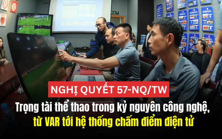 Nghị quyết 57-NQ/TW: Trọng tài thể thao trong kỷ nguyên công nghệ, từ VAR tới hệ thống chấm điểm điện tử