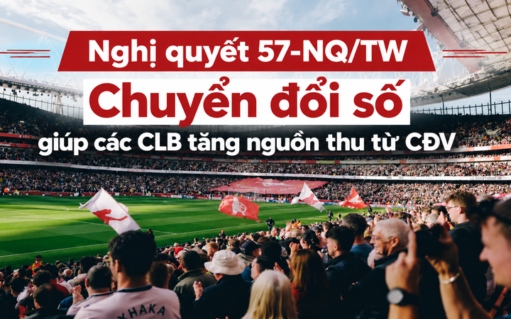 Nghị quyết 57-NQ/TW: Chuyển đổi số giúp các CLB tăng nguồn thu từ CĐV