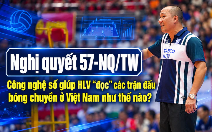 Nghị quyết 57-NQ/TW: Công nghệ số giúp HLV “đọc” các trận đấu bóng chuyền ở Việt Nam như thế nào?
