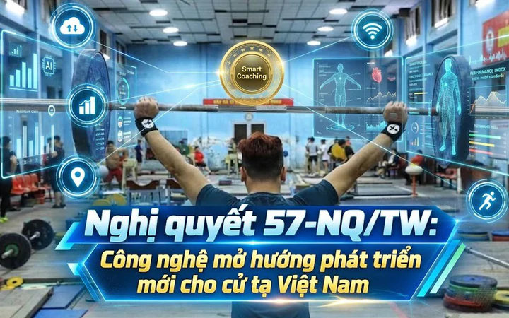Nghị quyết 57-NQ/TW: Công nghệ mở hướng phát triển mới cho cử tạ Việt Nam