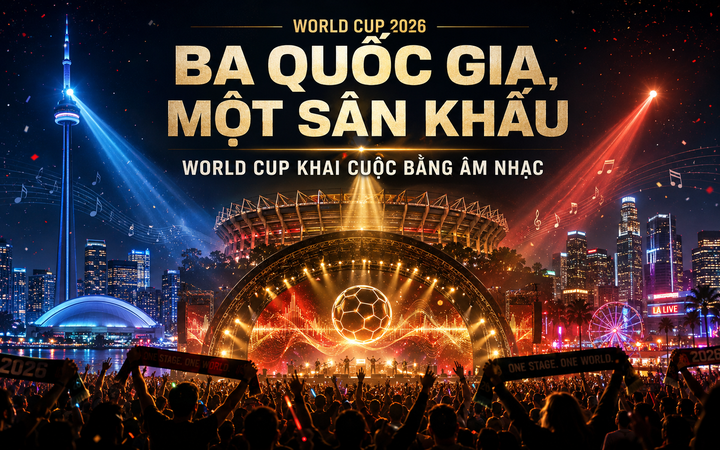 Ba quốc gia, một sân khấu: World Cup khai cuộc bằng âm nhạc