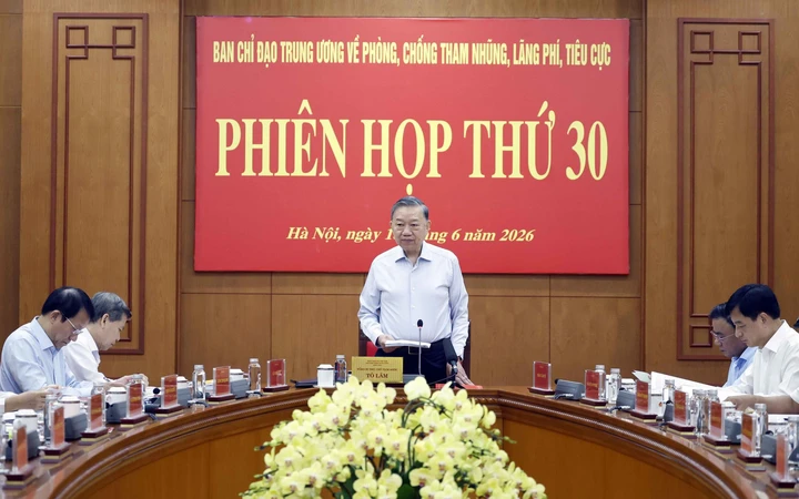 Tổng Bí thư, Chủ tịch nước Tô Lâm chủ trì phiên họp thứ 30 Ban Chỉ đạo Trung ương về phòng, chống tham nhũng, lãng phí tiêu cực