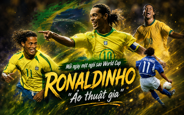 Mỗi ngày một ngôi sao World Cup: "Ảo thuật gia" Ronaldinho