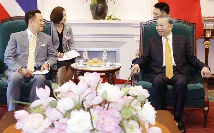 Tổng Bí thư, Chủ tịch nước Tô Lâm tiếp Thủ tướng Thái Lan