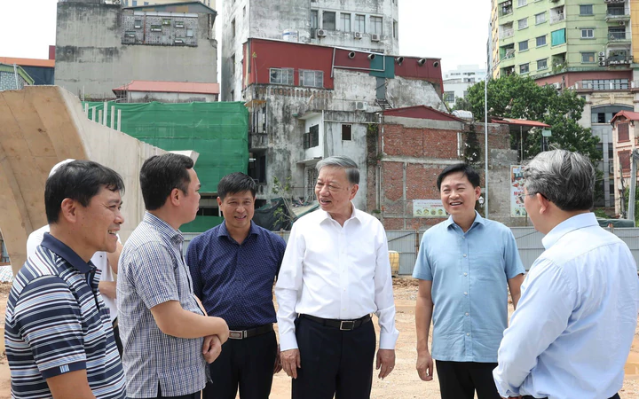 Tổng Bí thư, Chủ tịch nước Tô Lâm kiểm tra thực tế một số dự án tại Hà Nội