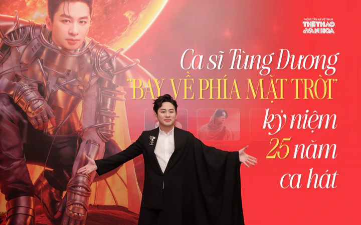 Ca sĩ Tùng Dương "Bay về phía mặt trời" kỷ niệm 25 năm ca hát