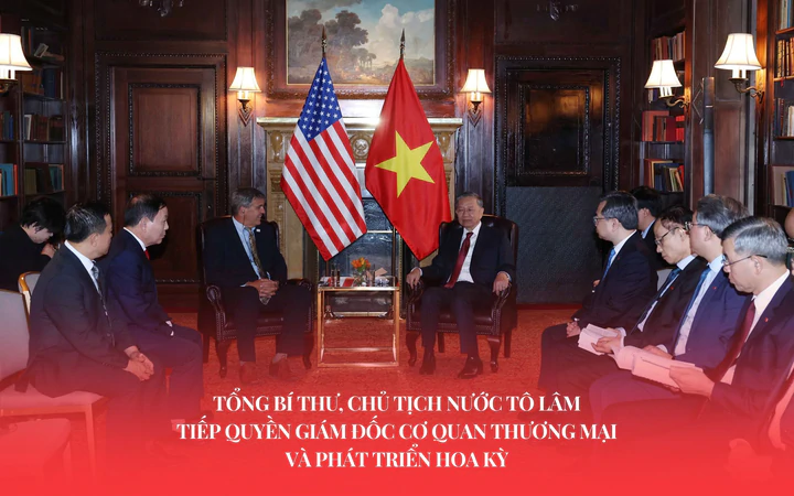 Tổng Bí thư, Chủ tịch nước Tô Lâm tiếp Quyền Giám đốc Cơ quan Thương mại và Phát triển Hoa Kỳ