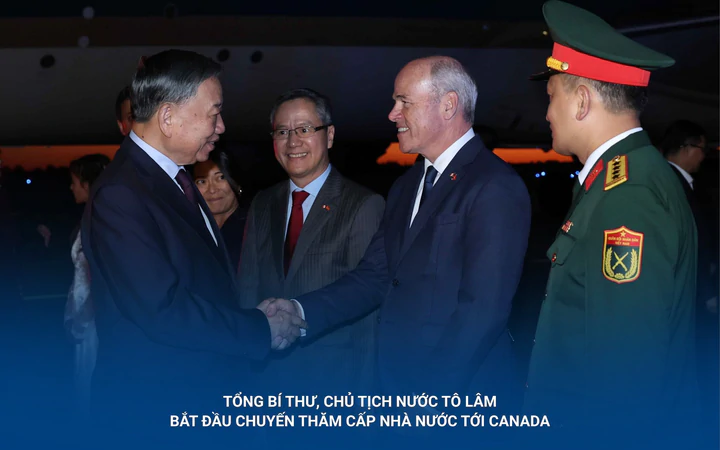 Tổng Bí thư, Chủ tịch nước Tô Lâm bắt đầu chuyến thăm cấp Nhà nước tới Canada