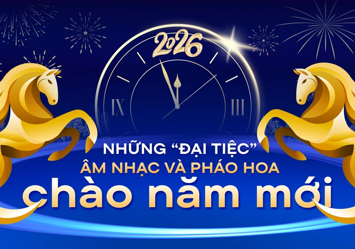 Những "đại tiệc" âm nhạc và pháo hoa chào năm mới 2026