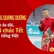 Thần đồng Quang Dương diện áo dài hình ngựa chơi pickleball, gửi lời chúc Tết bằng tiếng Việt