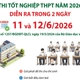 Chi tiết lịch thi tốt nghiệp THPT năm 2026 diễn ra trong hai ngày 11 và 12/6/2026 