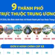 9 thành phố trực thuộc Trung ương