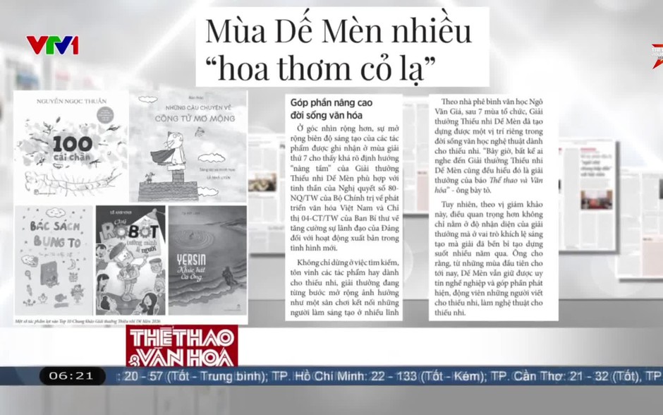 Điểm báo VTV1: Mùa Dế Mèn nhiều "hoa thơm cỏ lạ"
