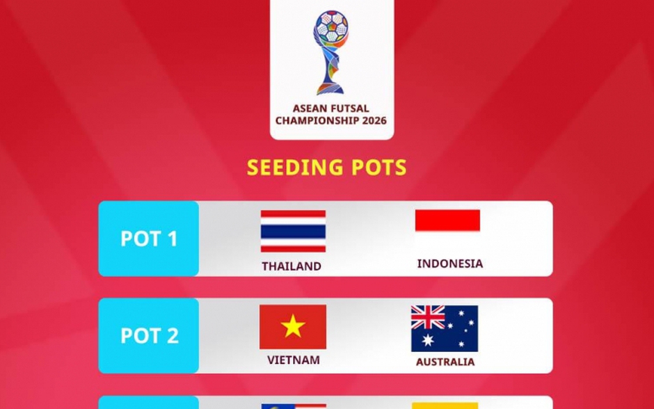 Đội tuyển futsal Việt Nam là hạt giống số 2 tại giải Đông Nam Á 