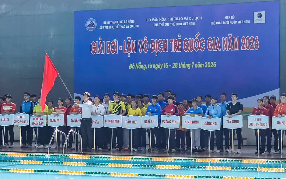 Khai mạc Giải Bơi và Lặn vô địch trẻ quốc gia 2026 tại Đà Nẵng