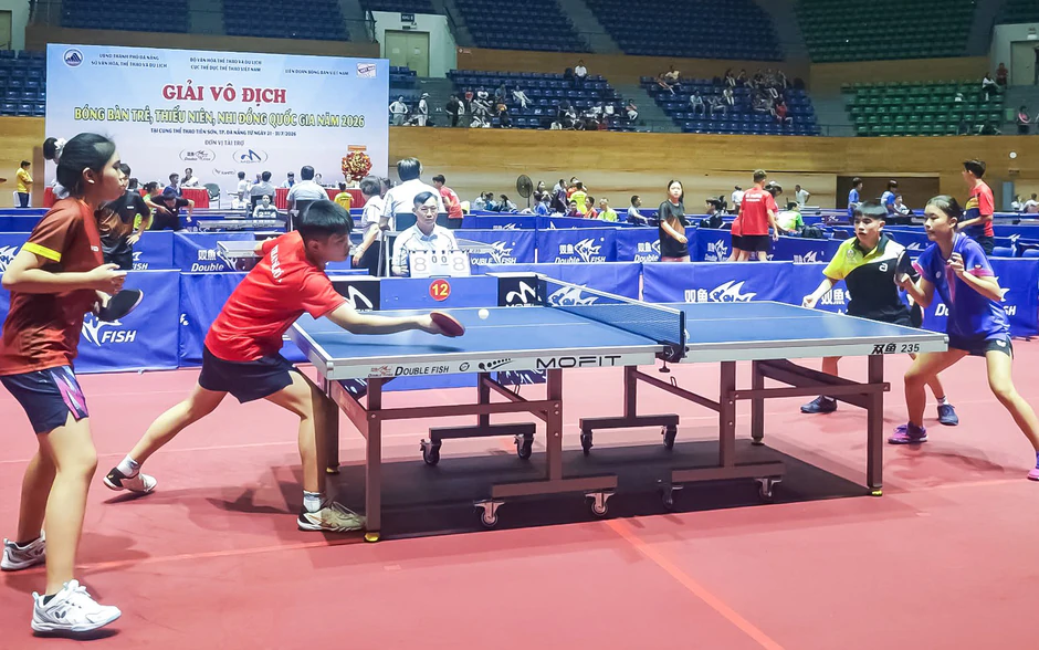 Gần 800 tay vợt tranh tài tại iải vô địch bóng bàn trẻ quốc gia 2026